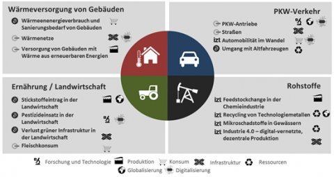 Schema der Transformationsfeldanalysen in Modul 2