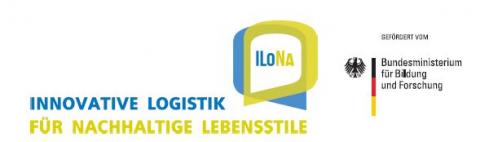 ILoNa-Logo "Innovative Logistik für Nachhaltige Lebensstile", gefördert vom BMBF
